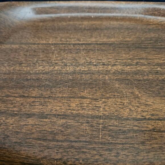 Vintage Pyrex USA Rectangular Tray Faux Wood Grain Brown Glass Mid Century 12x8 - Picture 4 of 4